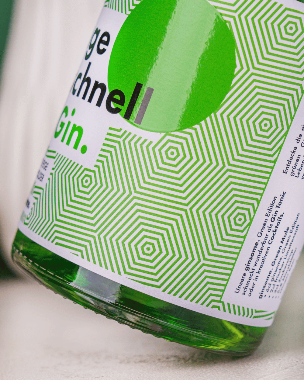 Gin 42% (500ml, Green Gin - Feige) Vol.) Premium (Limette, –