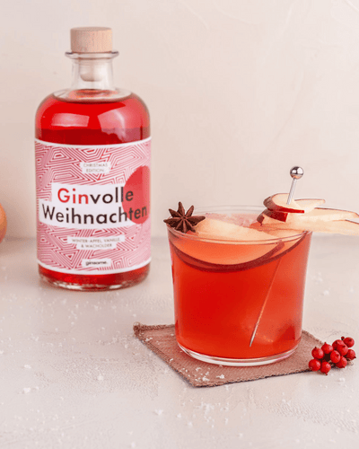 Weihnachts-Gin (Winter-Apfel, Zimt, Vanille, Orange) - Premium Gin (500ml, 42% Vol.)