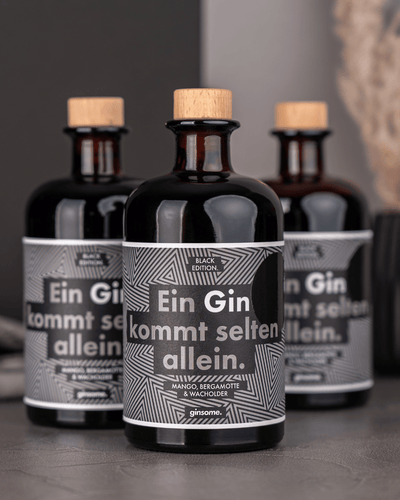 Black Gin (Mango, Bergamotte) - Premium Gin (500ml, 42% Vol.)